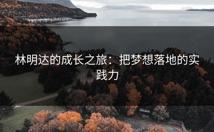 林明达的成长之旅：把梦想落地的实践力