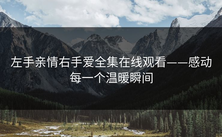 左手亲情右手爱全集在线观看——感动每一个温暖瞬间