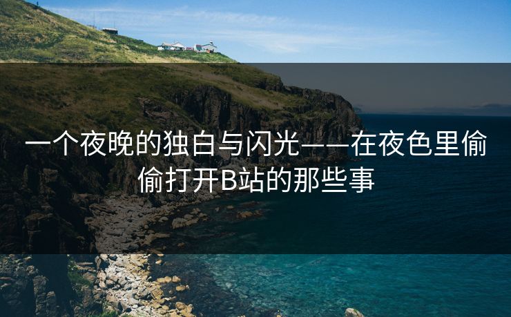 一个夜晚的独白与闪光——在夜色里偷偷打开B站的那些事
