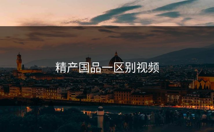 精产国品一区别视频