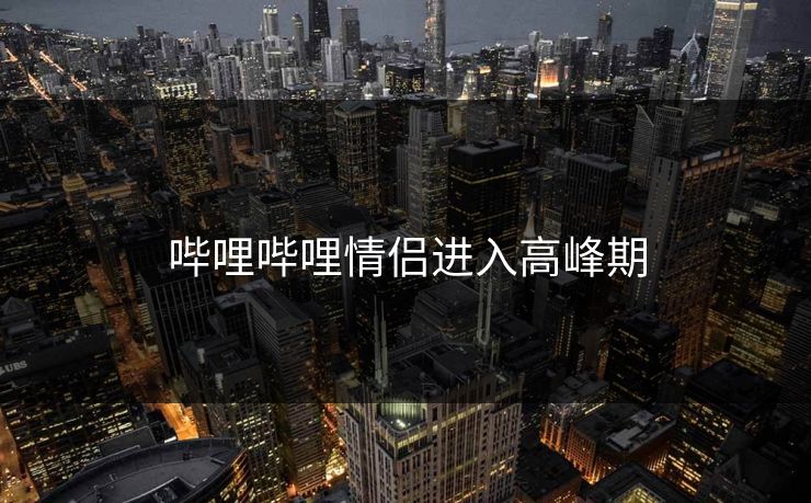 哔哩哔哩情侣进入高峰期