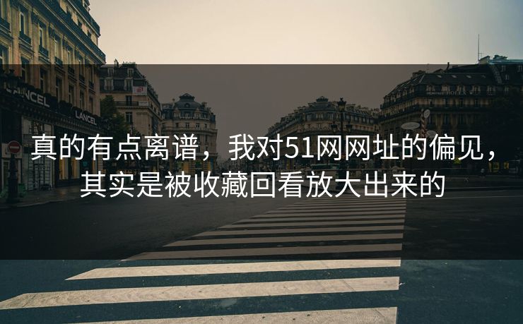 真的有点离谱，我对51网网址的偏见，其实是被收藏回看放大出来的